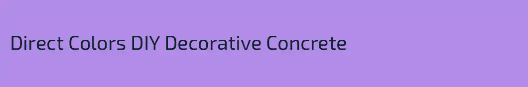 Direct Colors DIY Decorative Concrete